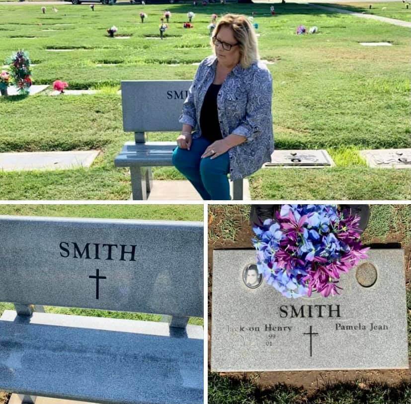 Mother at cemetery