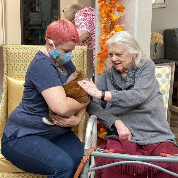 RMHRR bunnies visit senior living facility