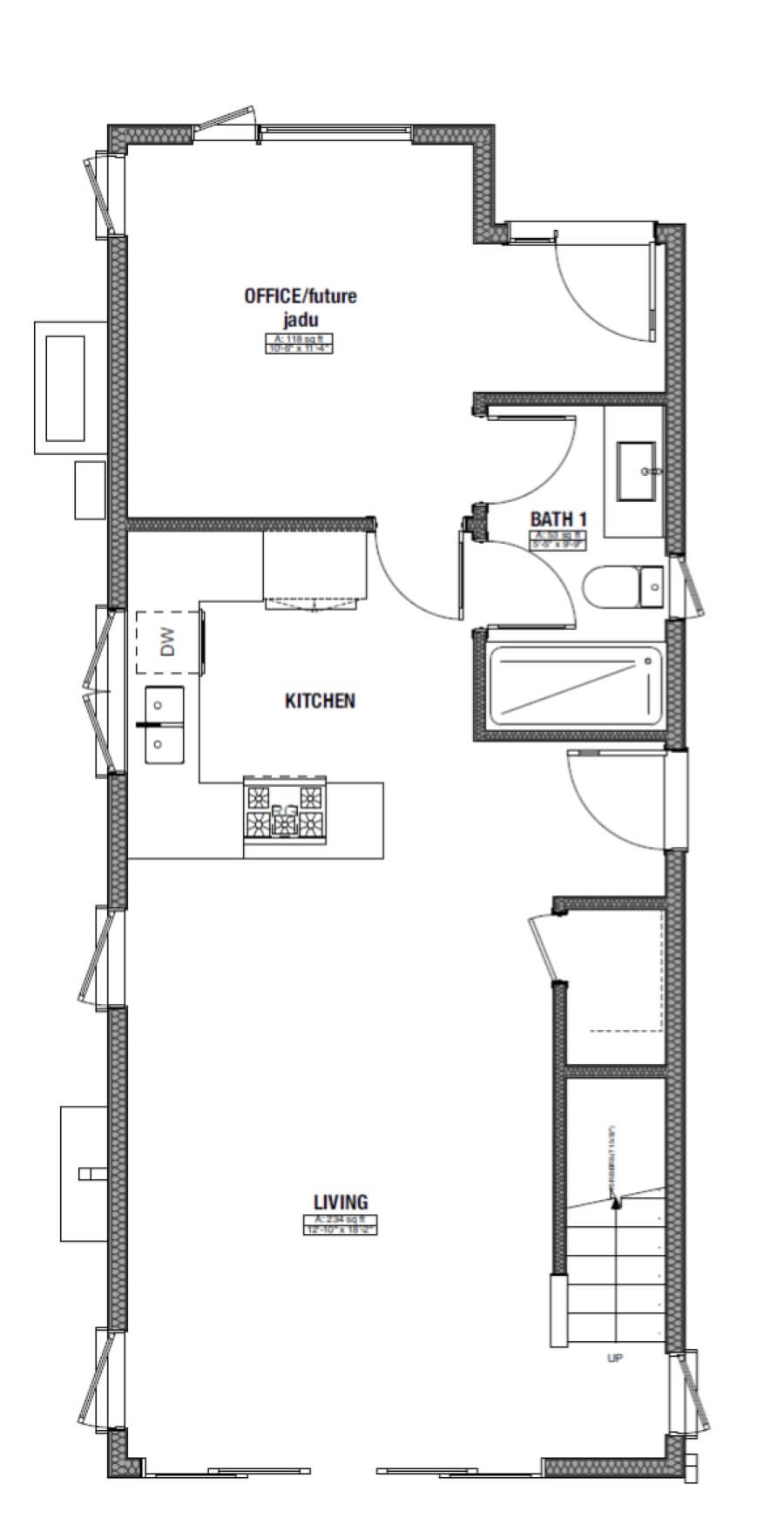 Rosecrans WIN houses first floor plan