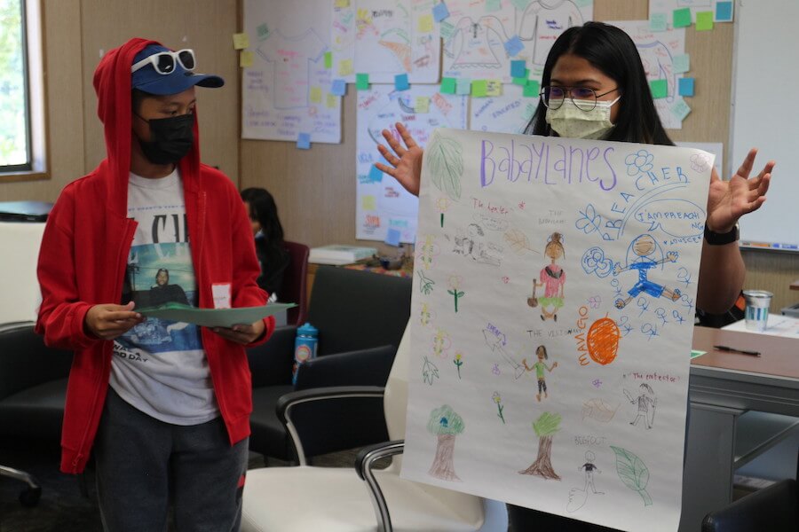 Filipino Summer Program participants reviewing pre-colonial Filipino history