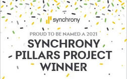 Synchrony Pillars Project Winner Badge for Leave No Paws Behind
