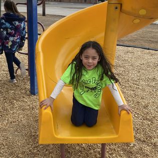 girl on the slide