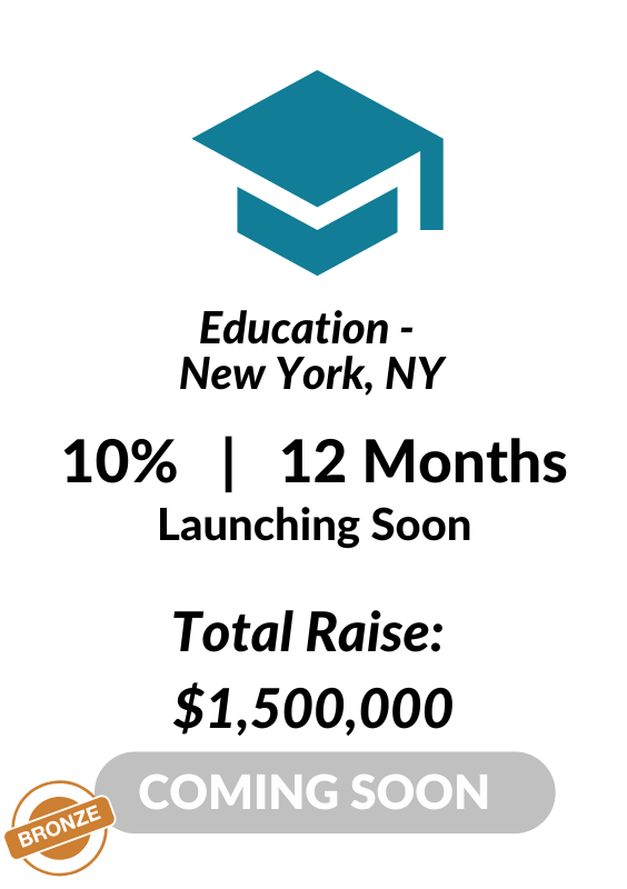Education Coming Soon Investment Tombstone