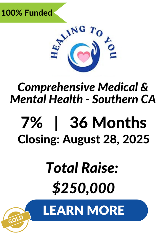 Healing To You Investment Tombstone 100 percent funded