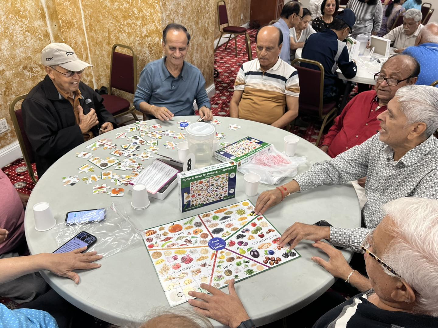 India Home seniors enjoyed food and health puzzle games at DSC. A perfect balance of joy and learning!
