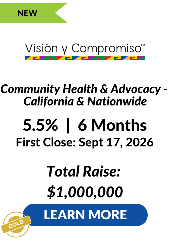 Vision y Compromiso LENDonate Investment Tombstone First Close Sept 17 2026
